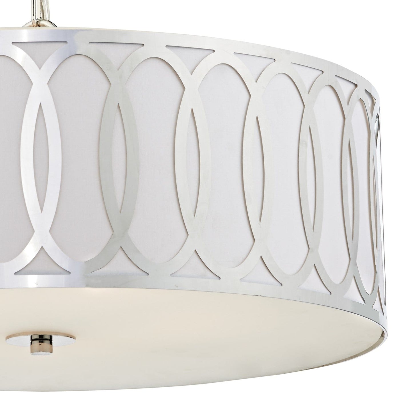 dar lighting Acura 5 Light Pendant Polished Chrome White ACU0550