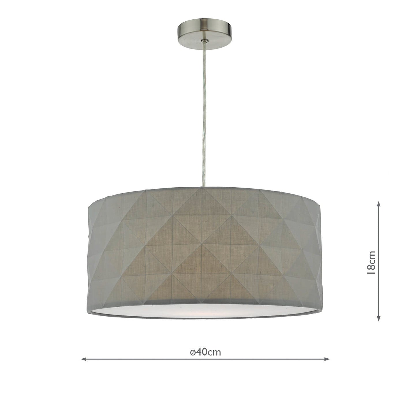 dar lighting Aisha Faceted Easy Fit Shade Grey AIS6539
