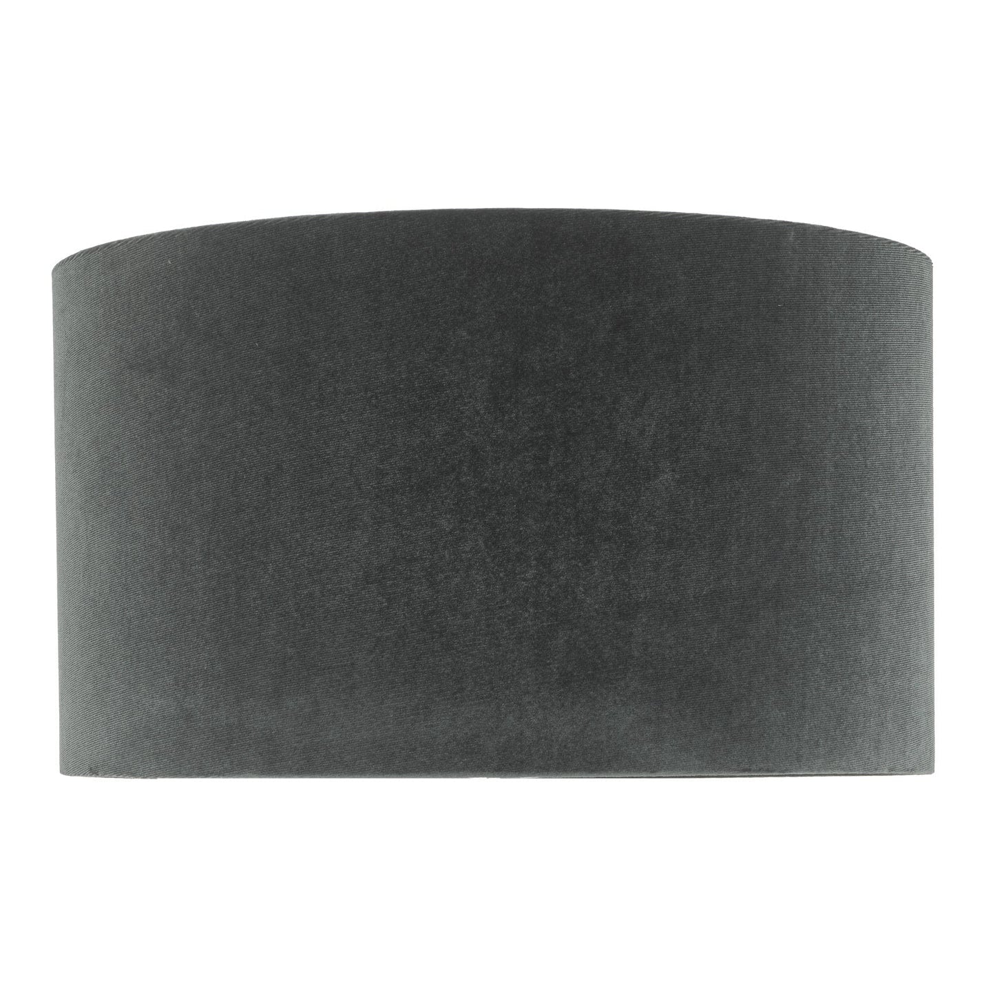 dar lighting Akavia Grey Velvet Drum Shade 35cm AKA6539