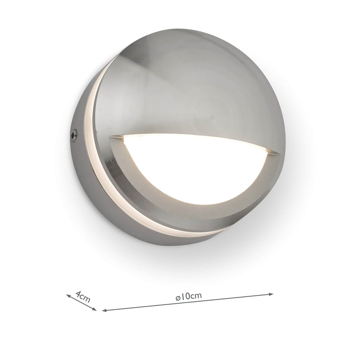 dar lighting Akos Round Eyelid Outdoor Wall Light Aluminium IP65 LED AKO3268