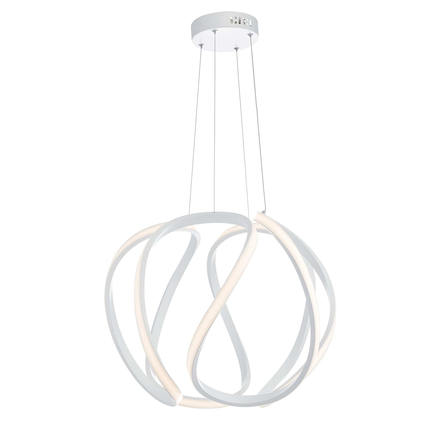 dar lighting Alonsa Pendant Large White LED ALO862