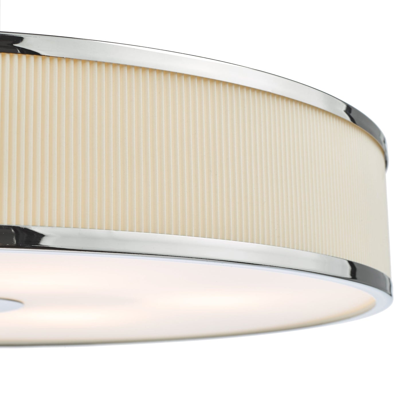 dar lighting Alvaro 6 Light Single Pendant Polished Chrome Ivory ALV1733