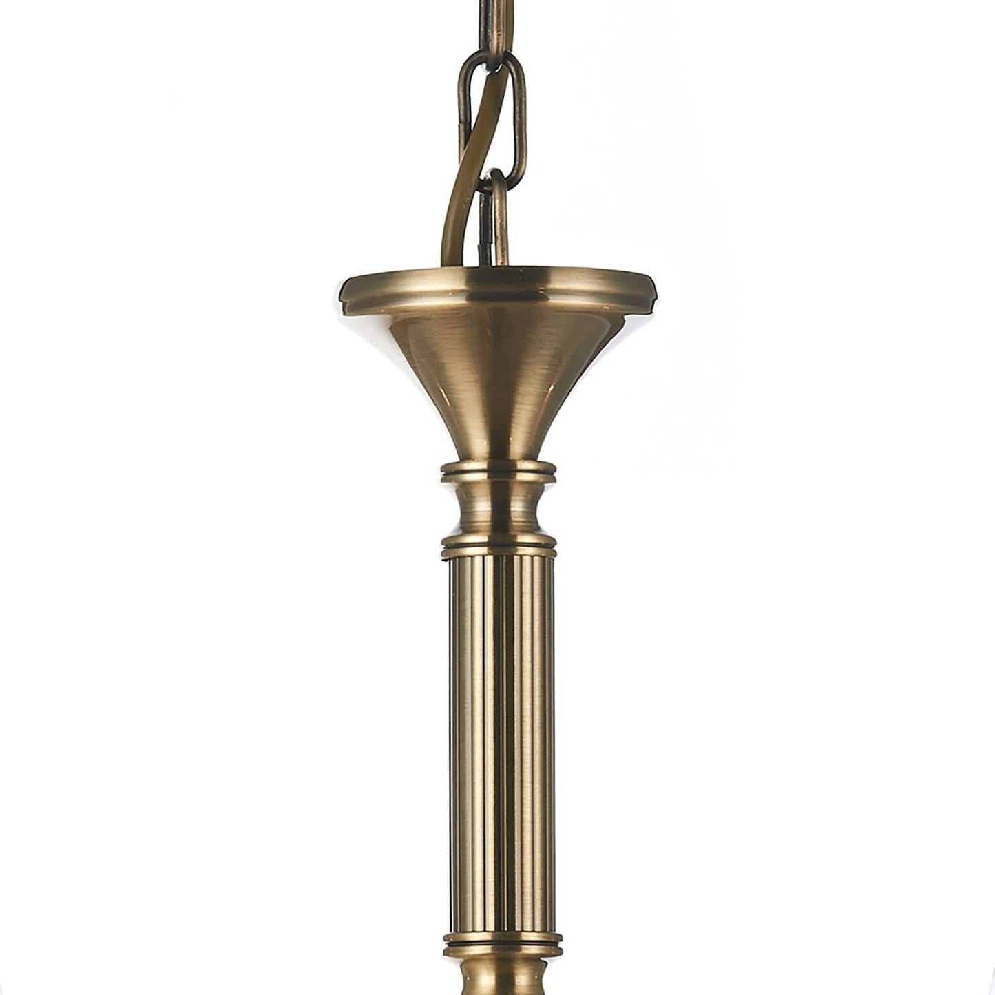 dar lighting Ambassador 5 Light Dual Mount Pendant Antique Brass AMB0575