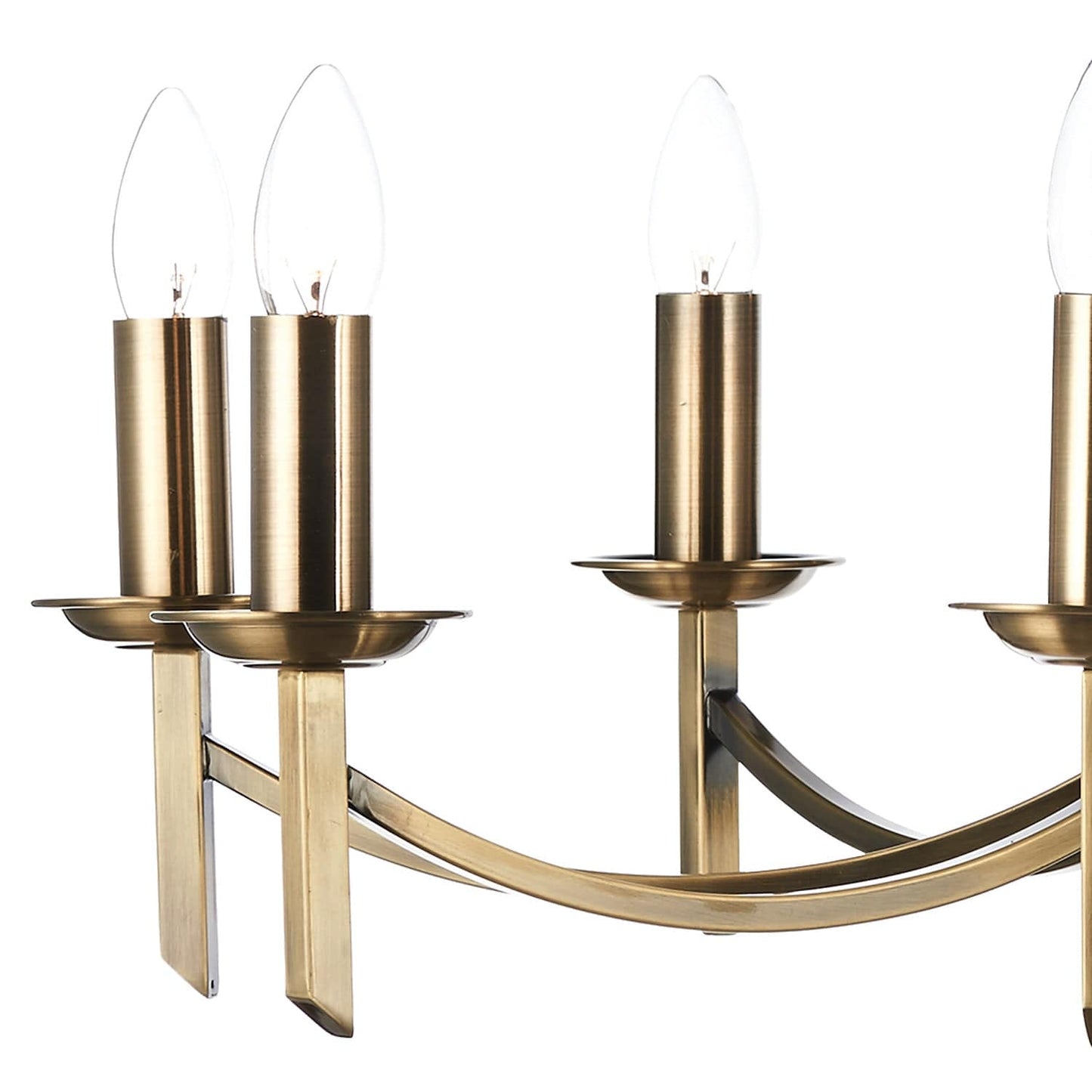 dar lighting Ambassador 8 Light Dual Mount Pendant Antique Brass AMB0875