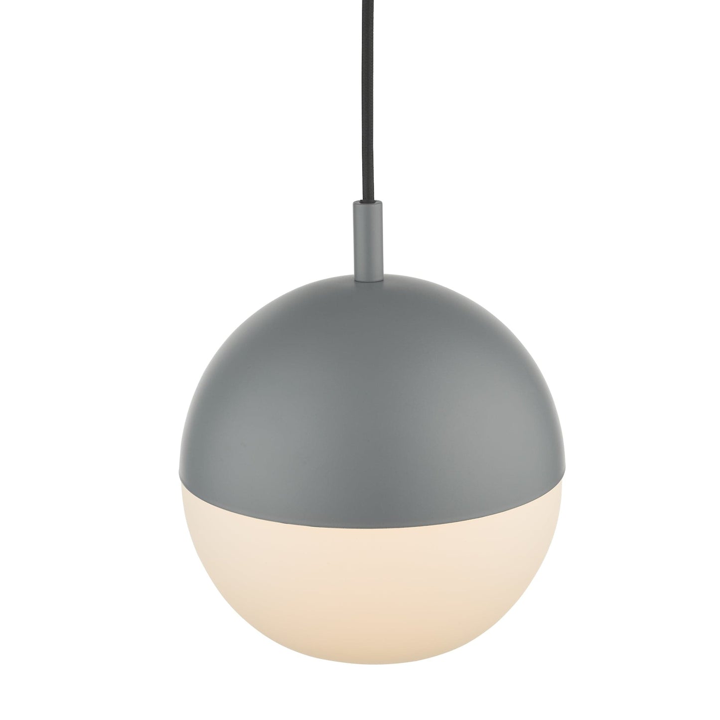 dar lighting Andre 1 Light Single Pendant Grey Opal Glass AND0139