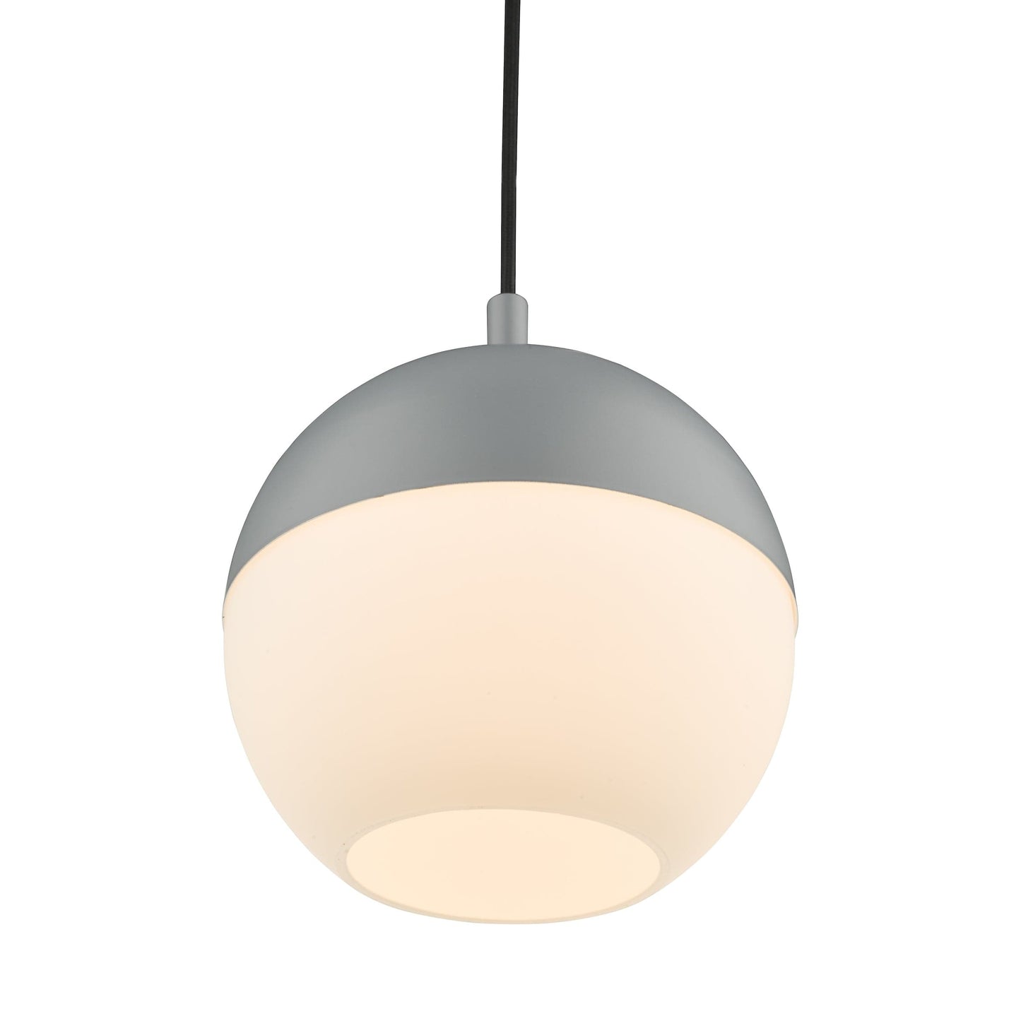 dar lighting Andre 1 Light Single Pendant Grey Opal Glass AND0139