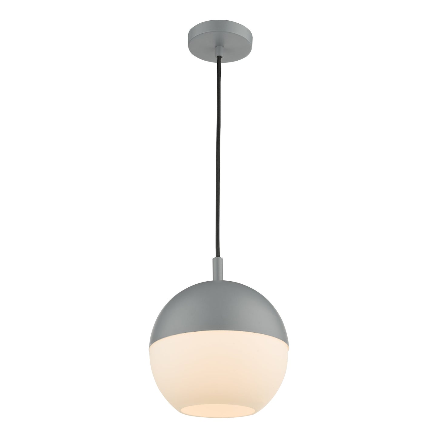 dar lighting Andre 1 Light Single Pendant Grey Opal Glass AND0139