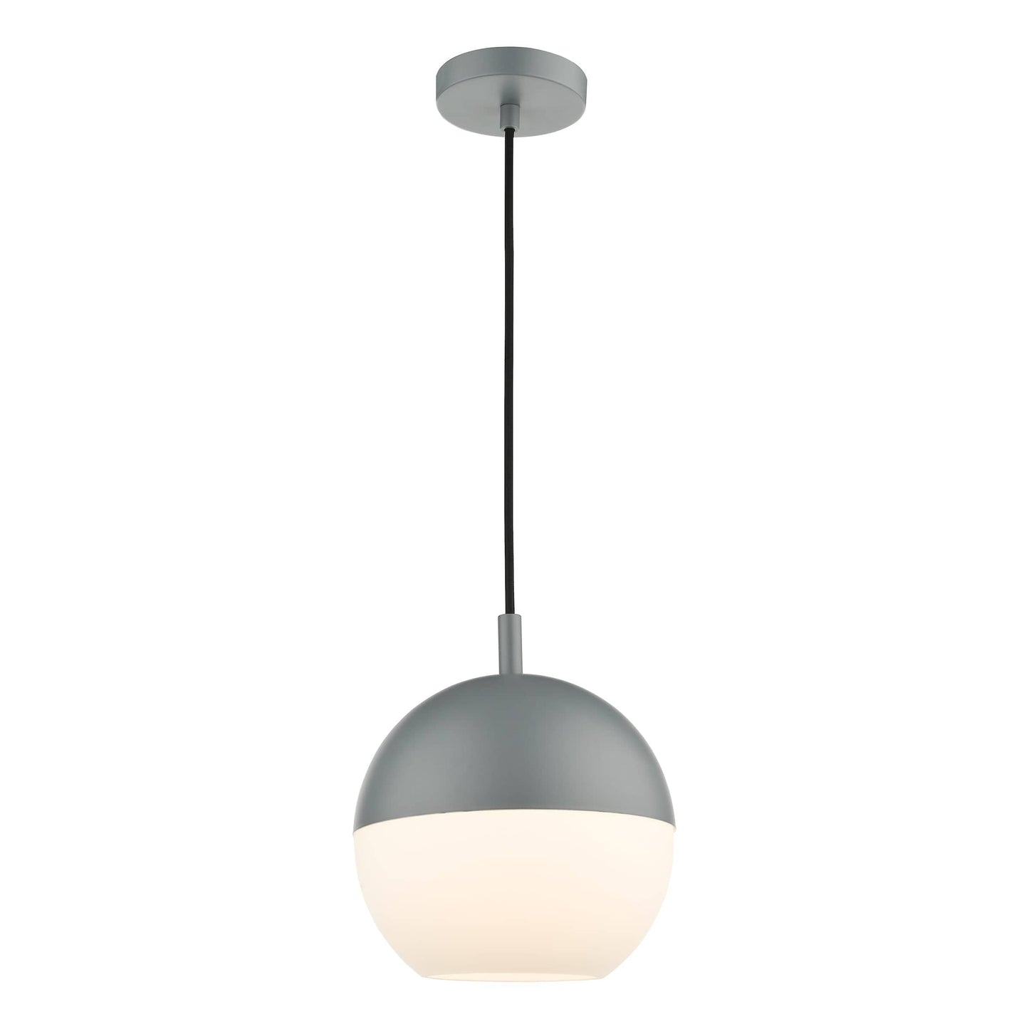 dar lighting Andre 1 Light Single Pendant Grey Opal Glass AND0139