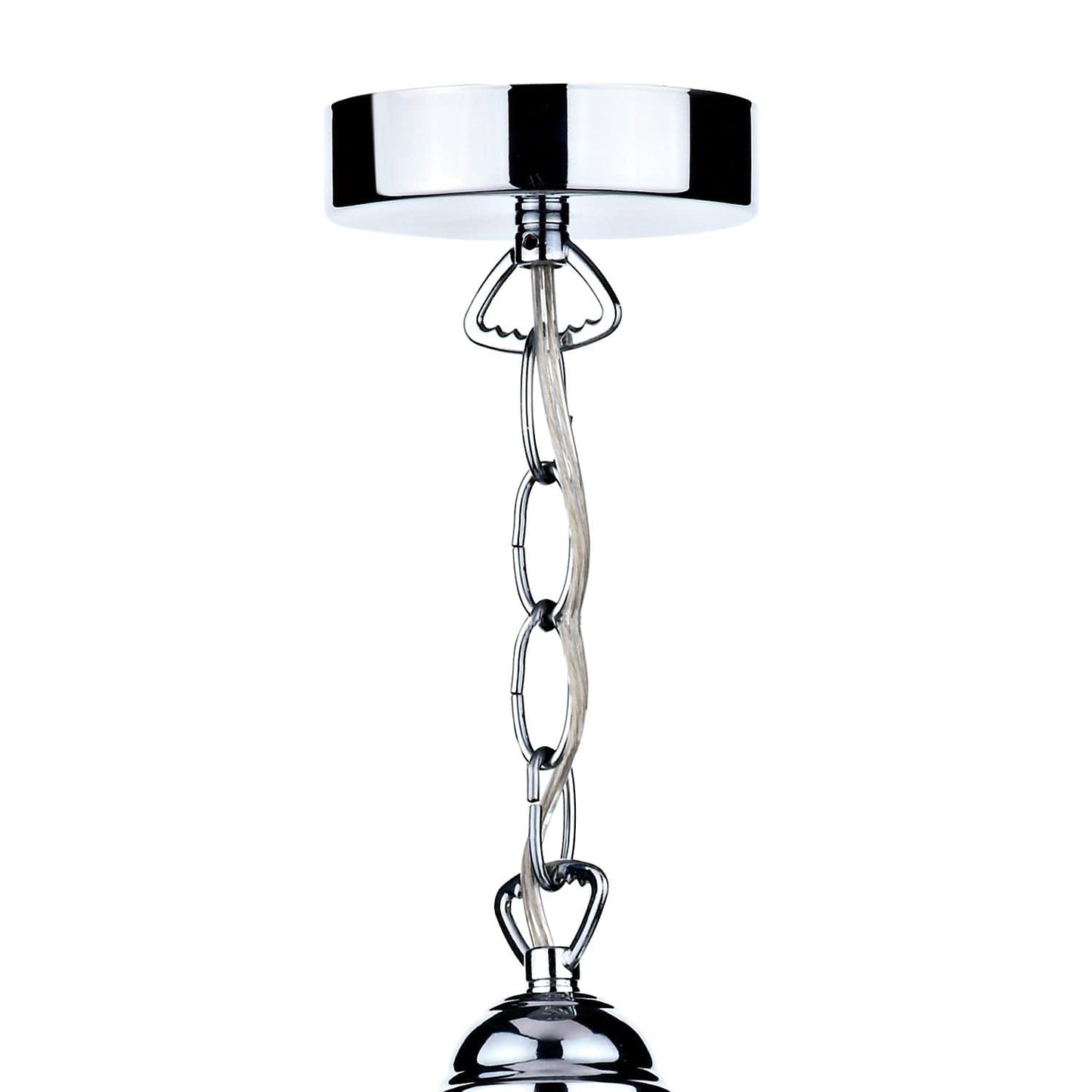 dar lighting Ardeche 1 Light Large Pendant Clear Glass Polished Chrome ARD868