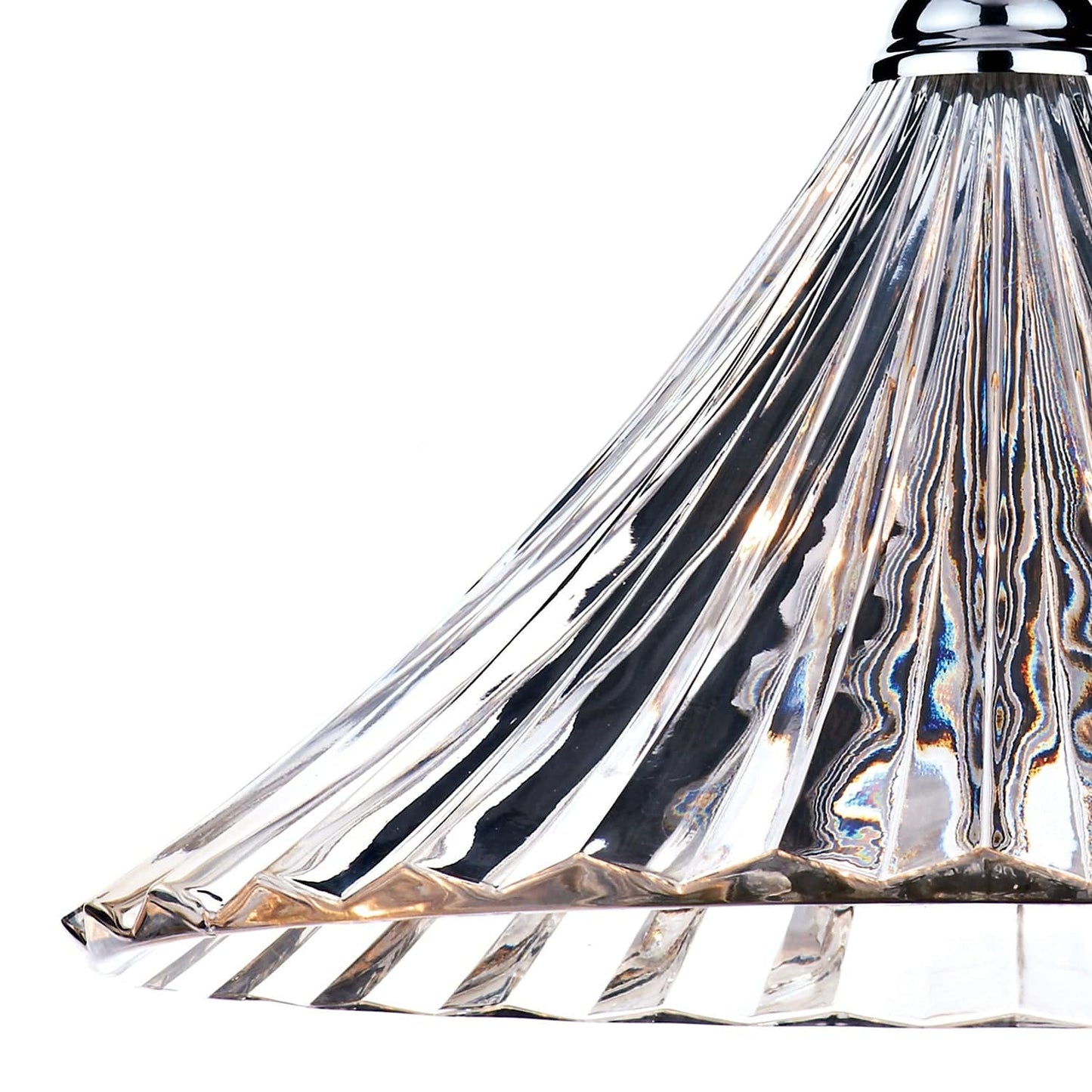 dar lighting Ardeche 1 Light Large Pendant Clear Glass Polished Chrome ARD868