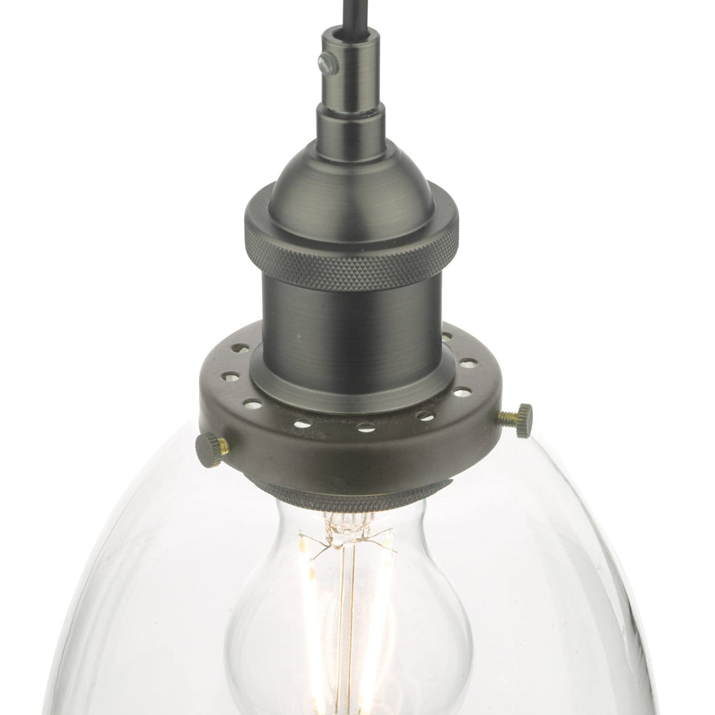 dar lighting Arvin Pendant Antique Chrome & Glass ARV0161