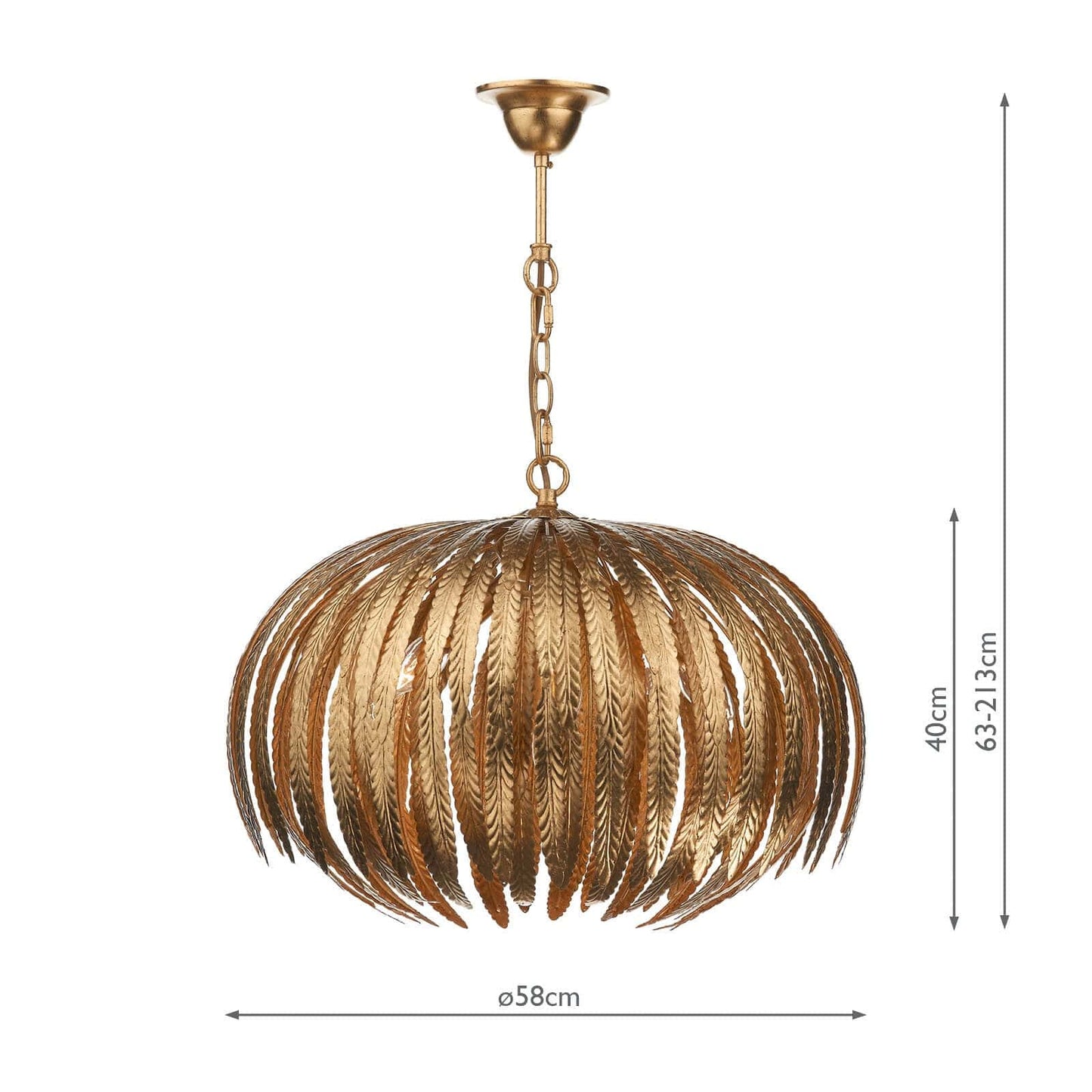 dar lighting Atticus 5 Light Pendant Gold ATT0535