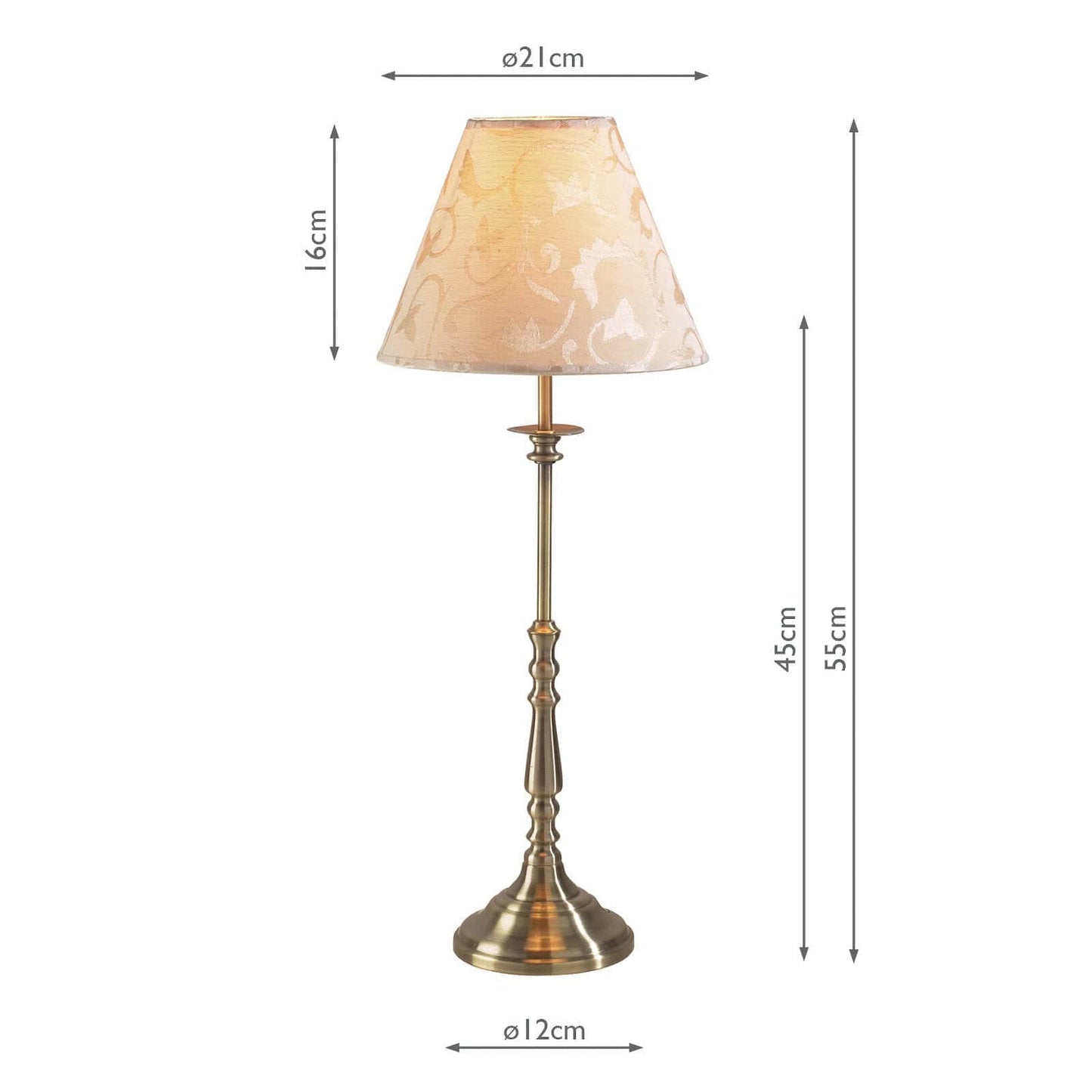 dar lighting Blenheim Table Lamp Antique Brass With Shade (Multipack) BLE4175