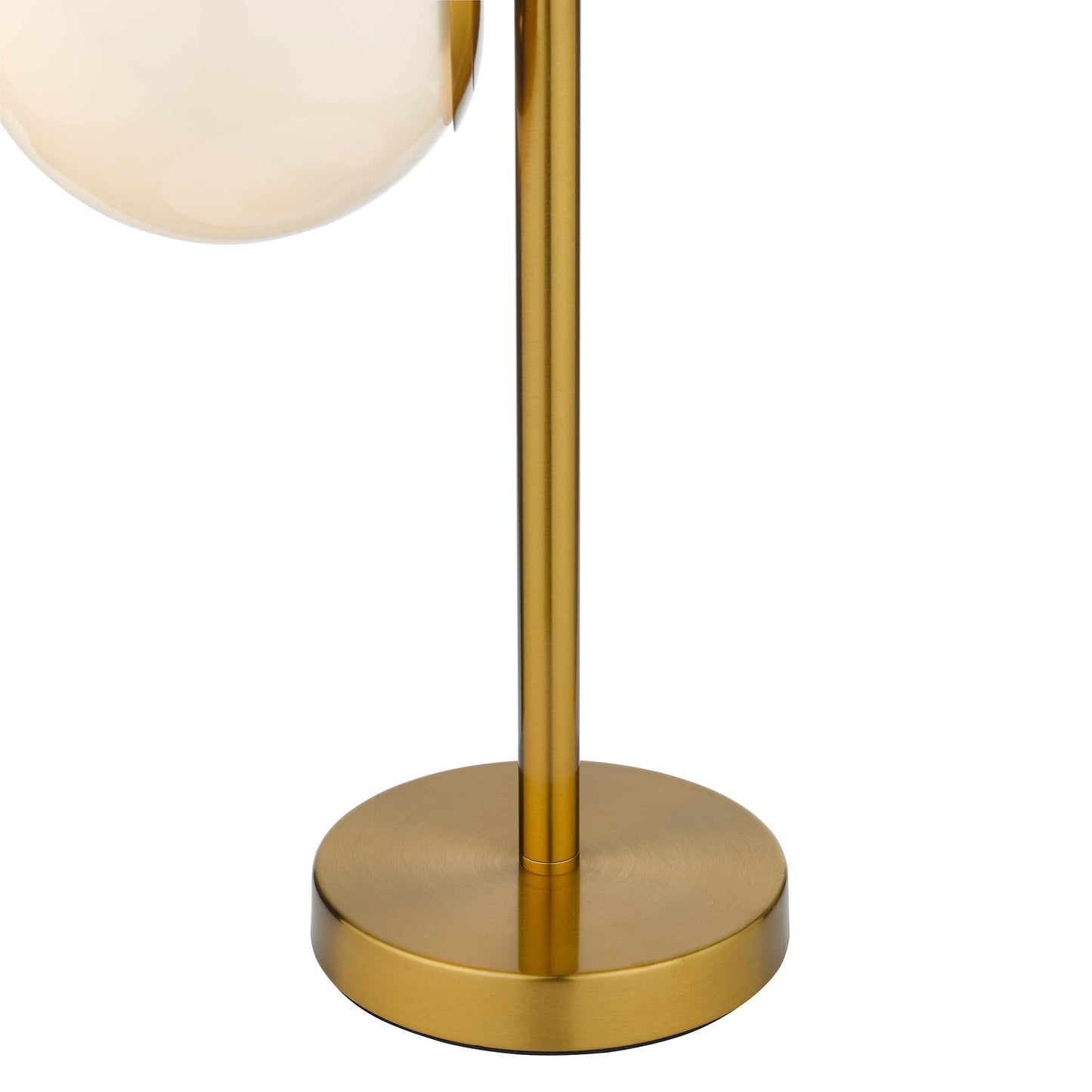 dar lighting Bombazine 2 Light Table Lamp Natural Brass Opal Glass BOM4235