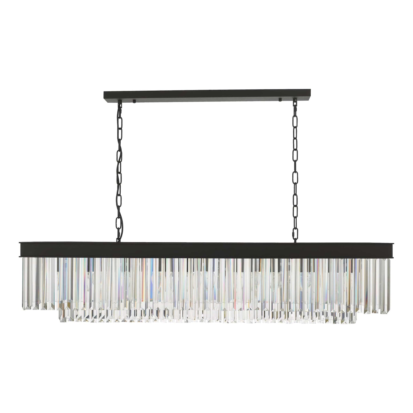 dar lighting Celeus 6 Light Bar Pendant Anthracite & Crystal CEL6422
