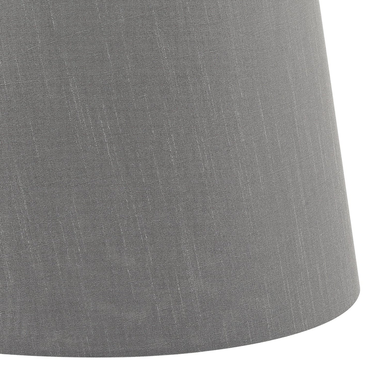 dar lighting Cezanne Grey Faux Silk Tapered Drum Shade 40cm CEZ1639