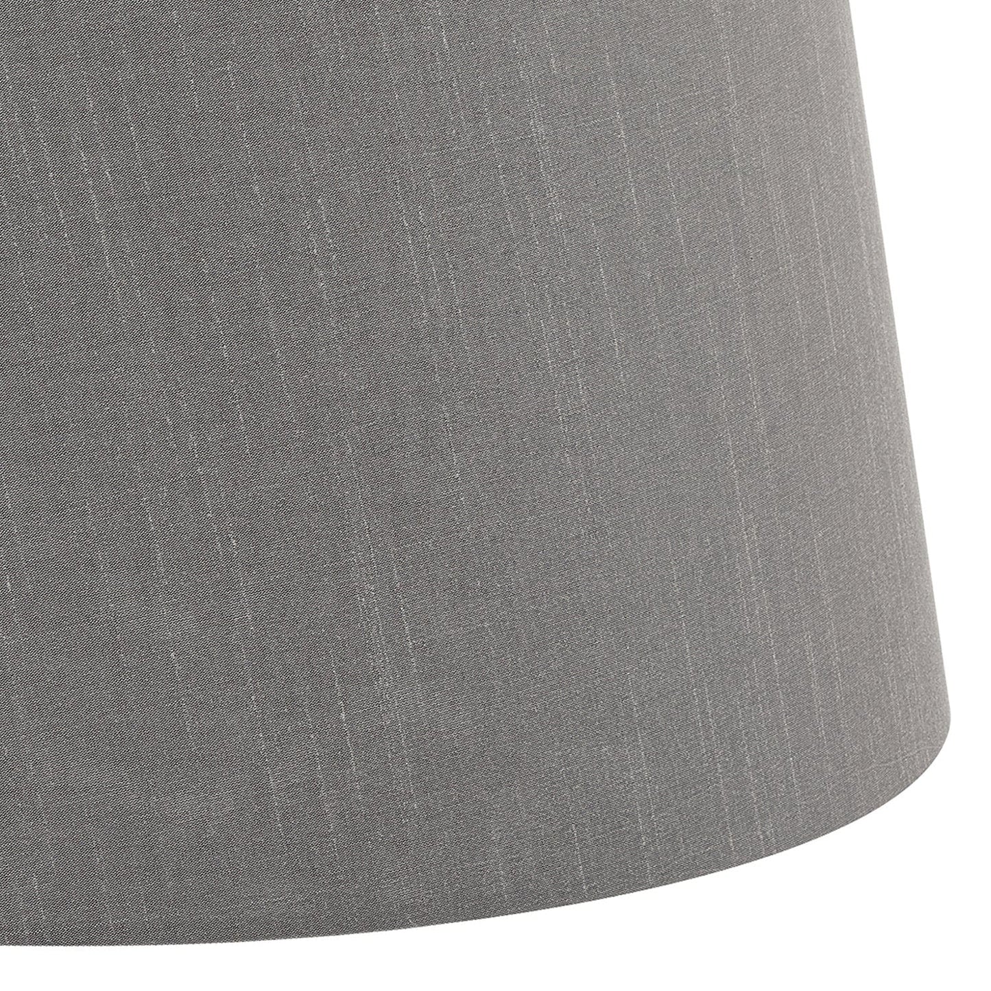 dar lighting Cezanne Grey Faux Silk Tapered Drum Shade 45cm CEZ1839