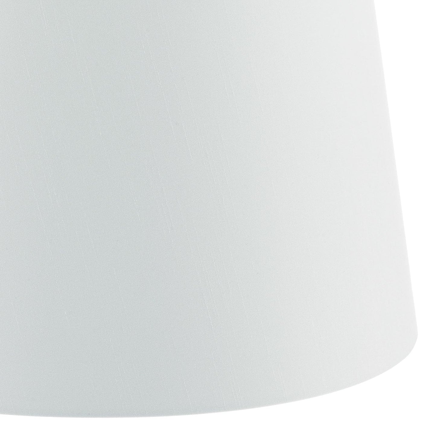 dar lighting Cezanne White Faux Silk Tapered Drum Shade White 40cm CEZ162