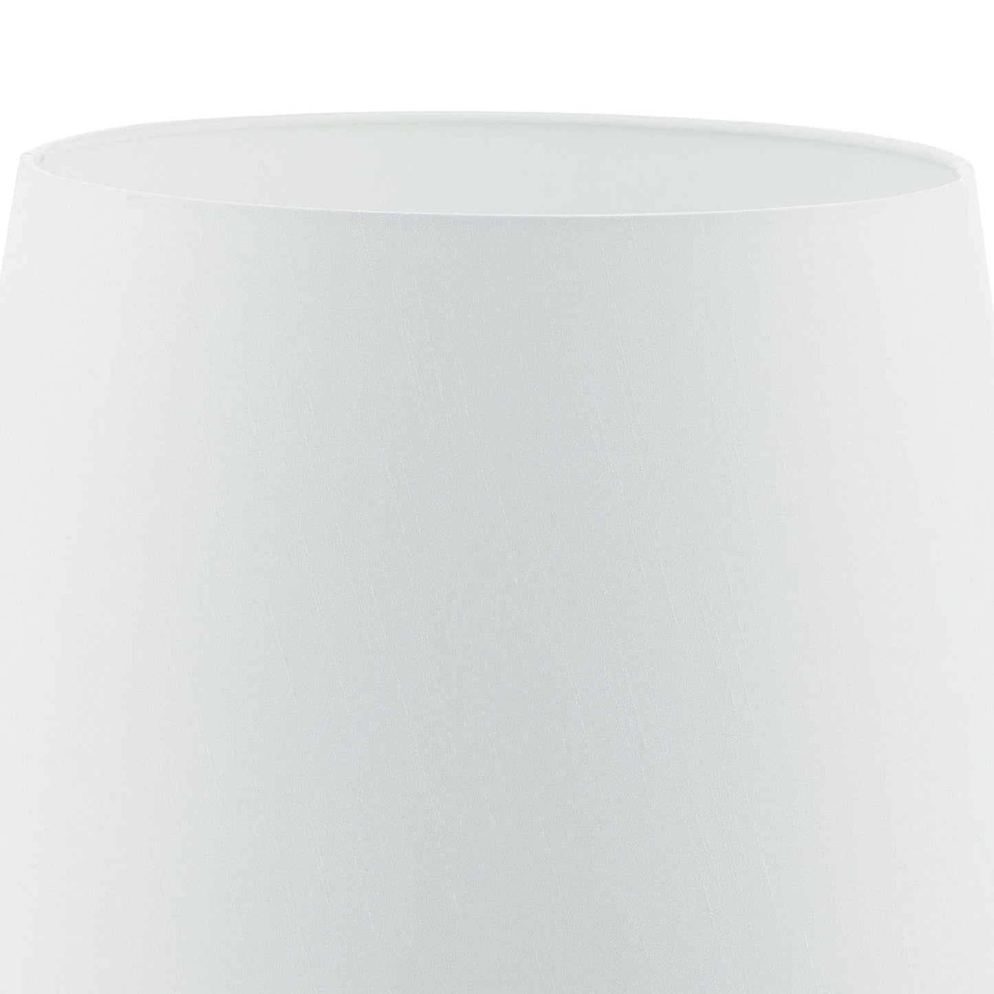 dar lighting Cezanne White Faux Silk Tapered Drum Shade White 40cm CEZ162