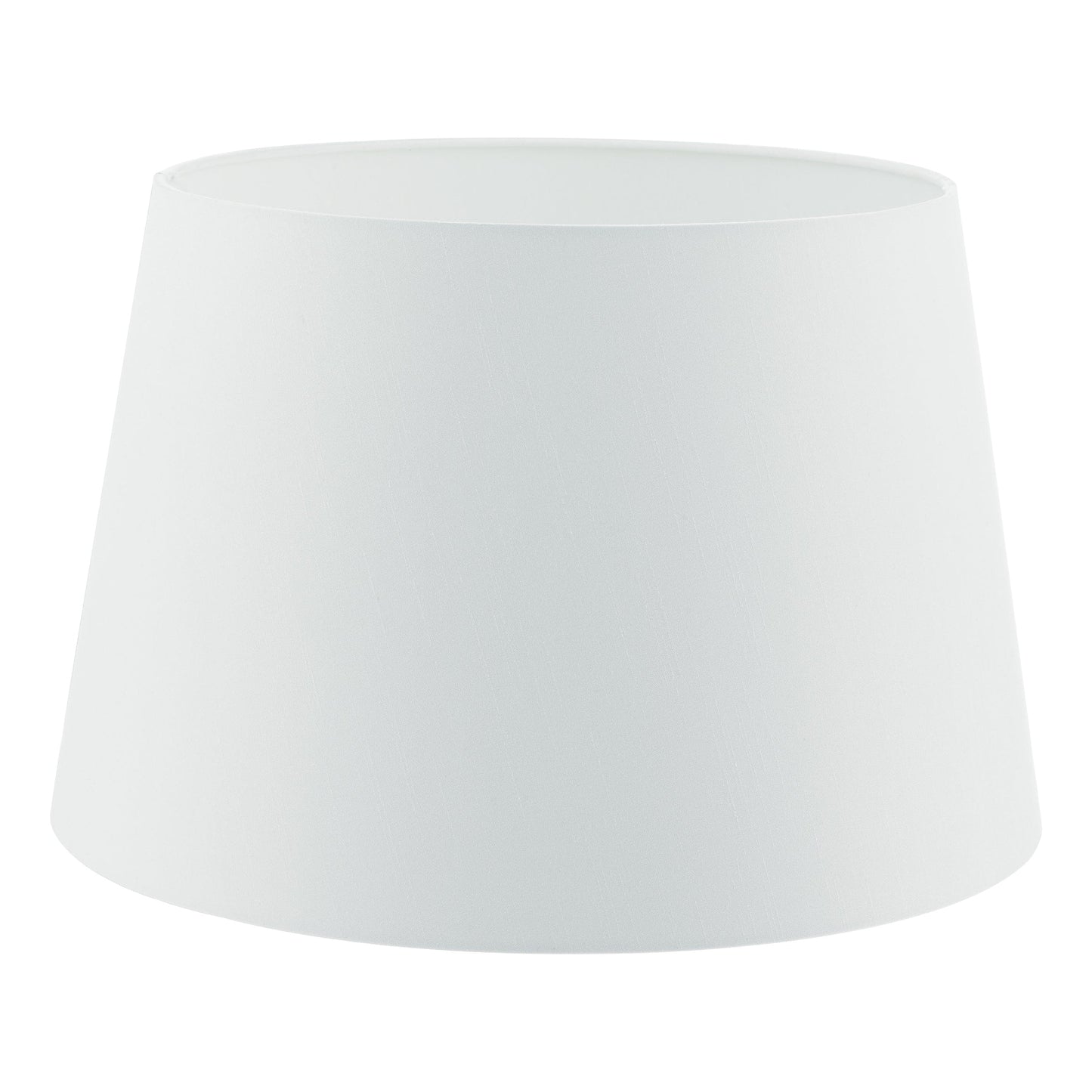 dar lighting Cezanne White Faux Silk Tapered Drum Shade White 40cm CEZ162