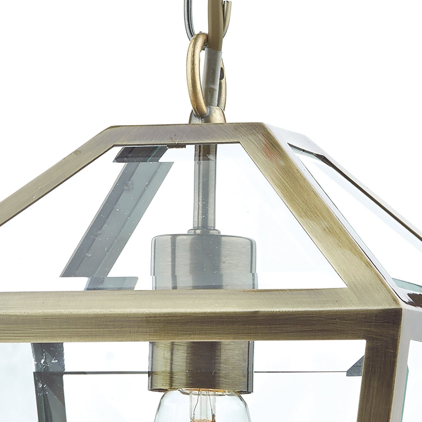 dar lighting Churchill 1 Light Pendant Antique Brass CHU0175