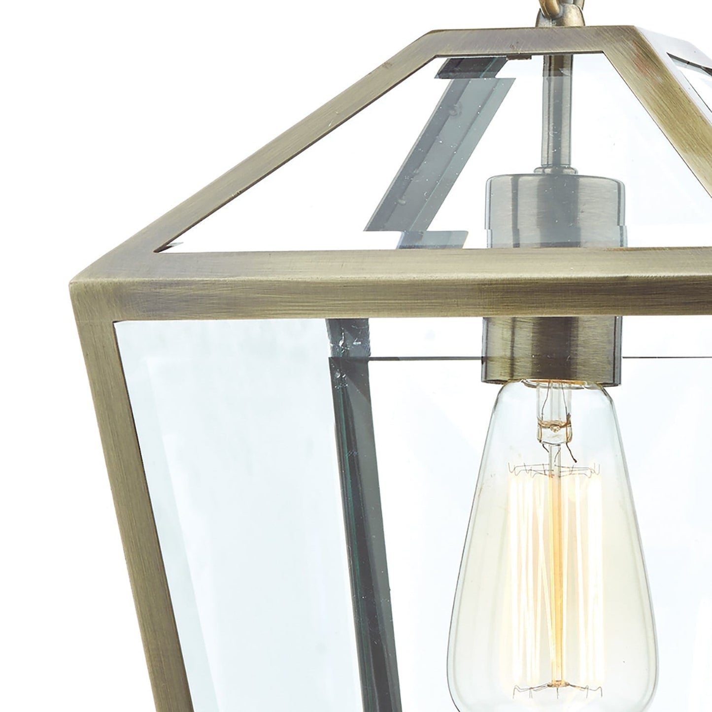 dar lighting Churchill 1 Light Pendant Antique Brass CHU0175
