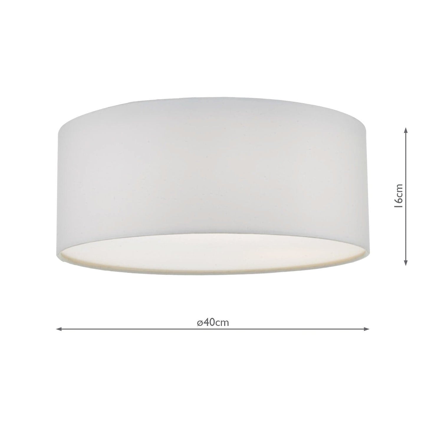 dar lighting Cierro 3 Light Flush Ivory 40cm CIE5215