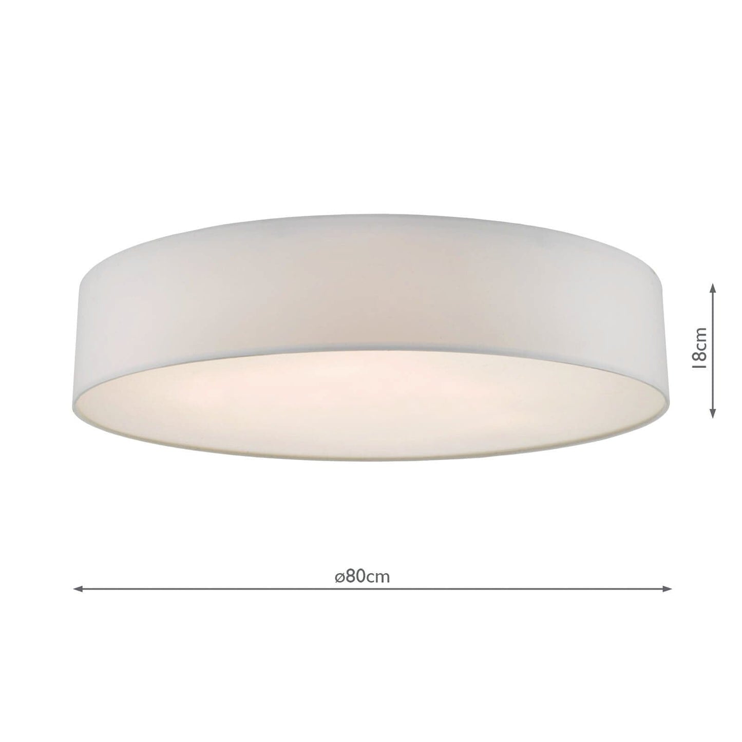 dar lighting Cierro 6 Light Flush Ivory 80cm CIE4815