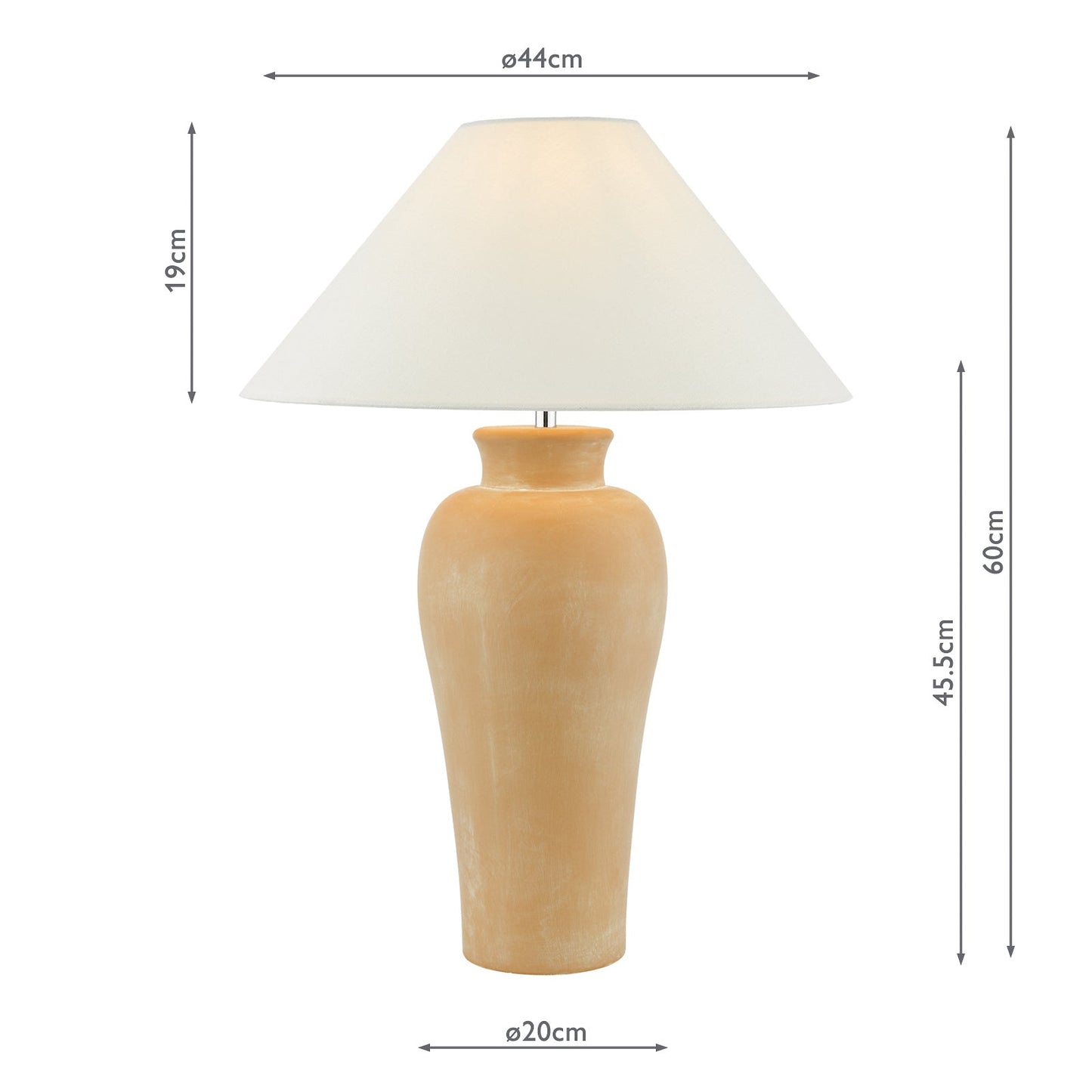 dar lighting Cleo Natural Linen Coolie Shade 44cm CLE1733