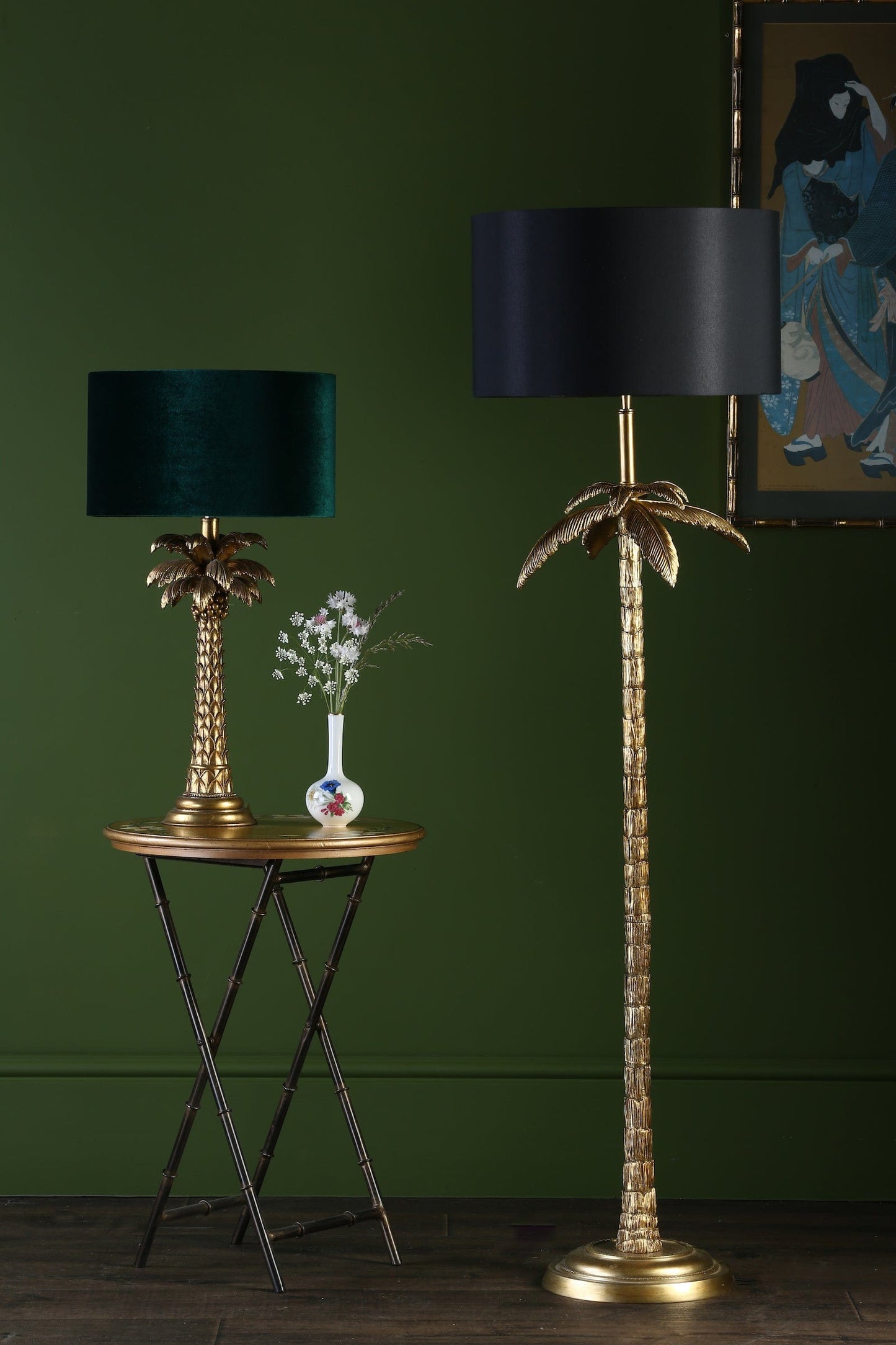 dar lighting Coco Floor Lamp Antique Gold With Shade COC4935