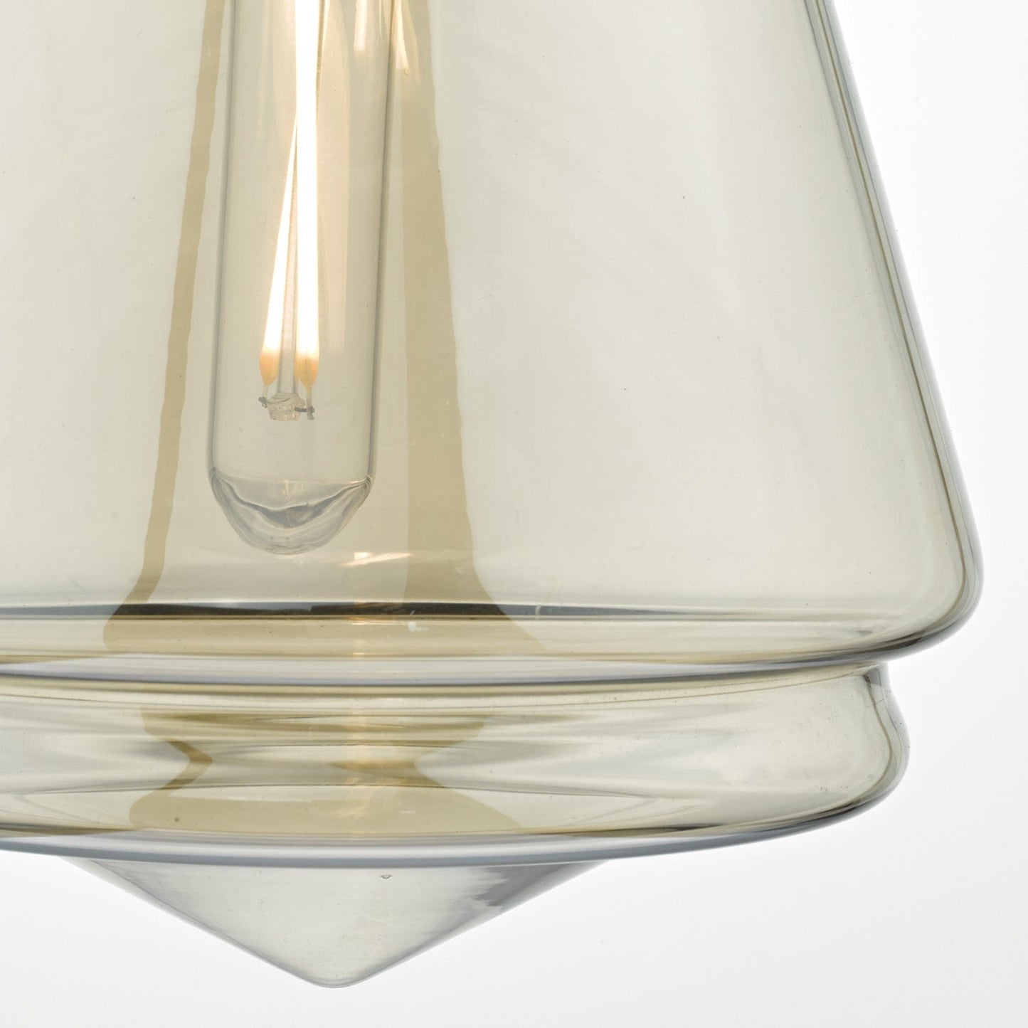 dar lighting Curtis Pendant Antique Brass & Champagne Glass CUR0175