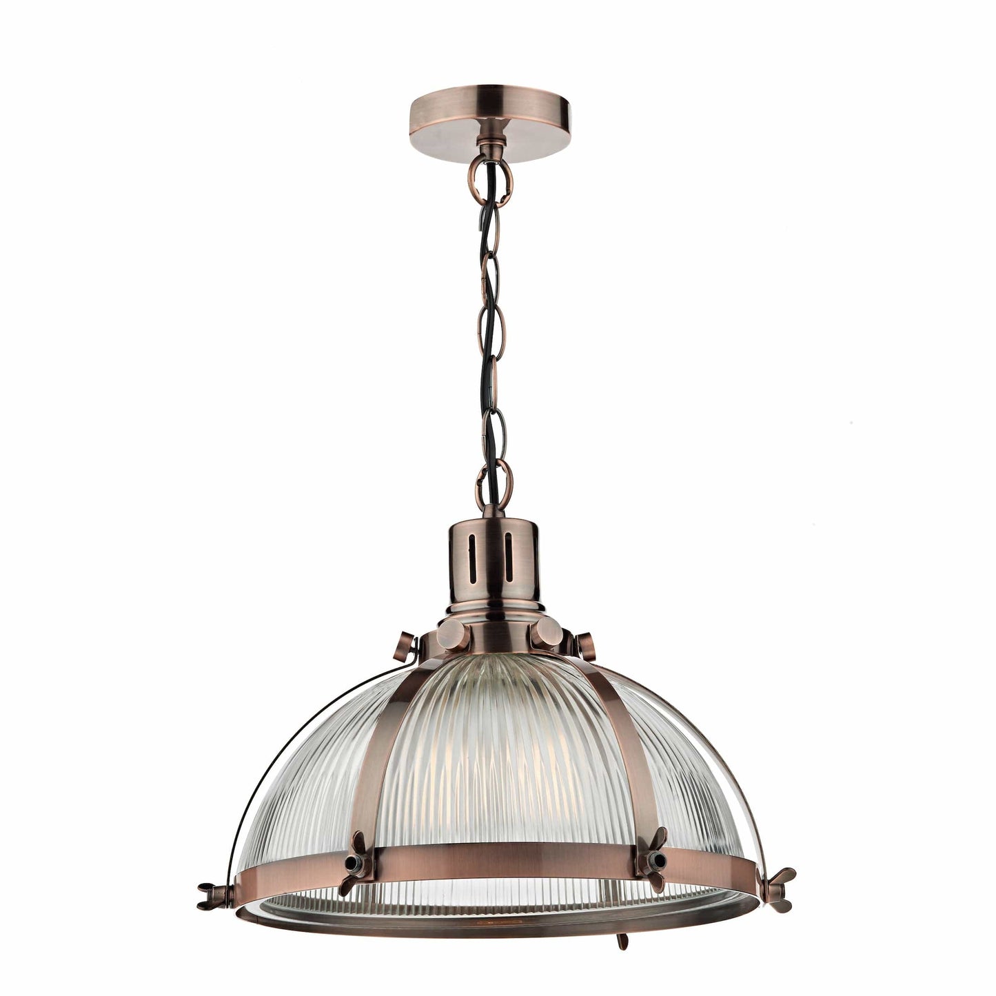 dar lighting Debut 1 Light Pendant Brushed Antique Copper DEB0164