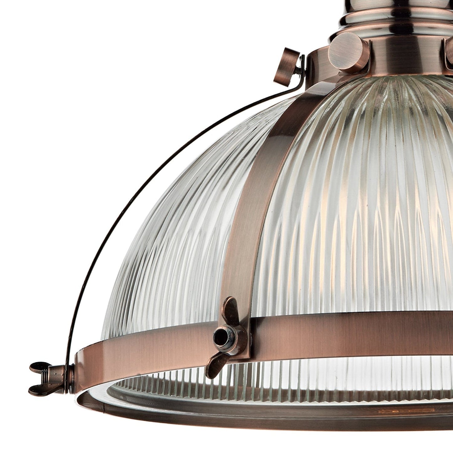dar lighting Debut 1 Light Pendant Brushed Antique Copper DEB0164