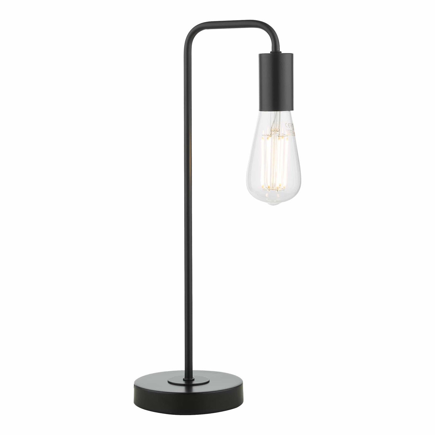 dar lighting Dena Table Lamp Matt Black DEN4222