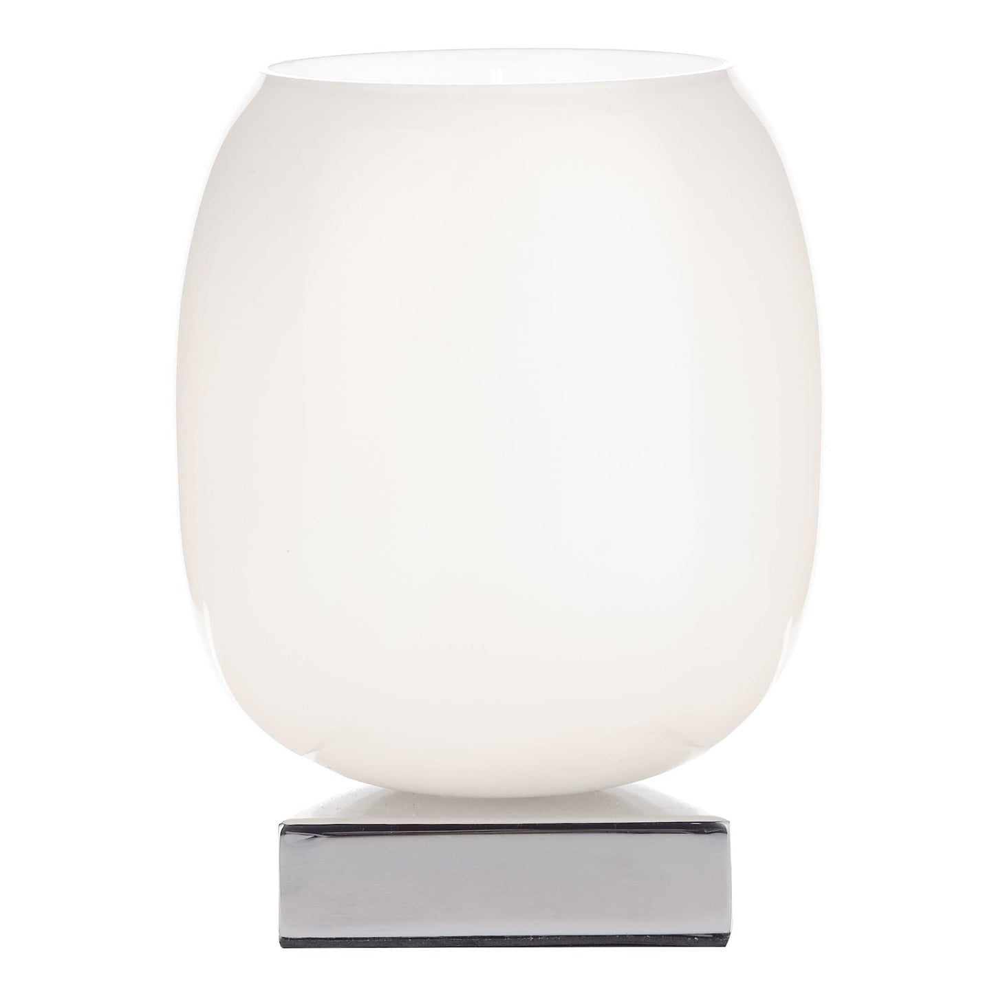 dar lighting Dino Touch Table Lamp Polished Chrome White Glass DIN412