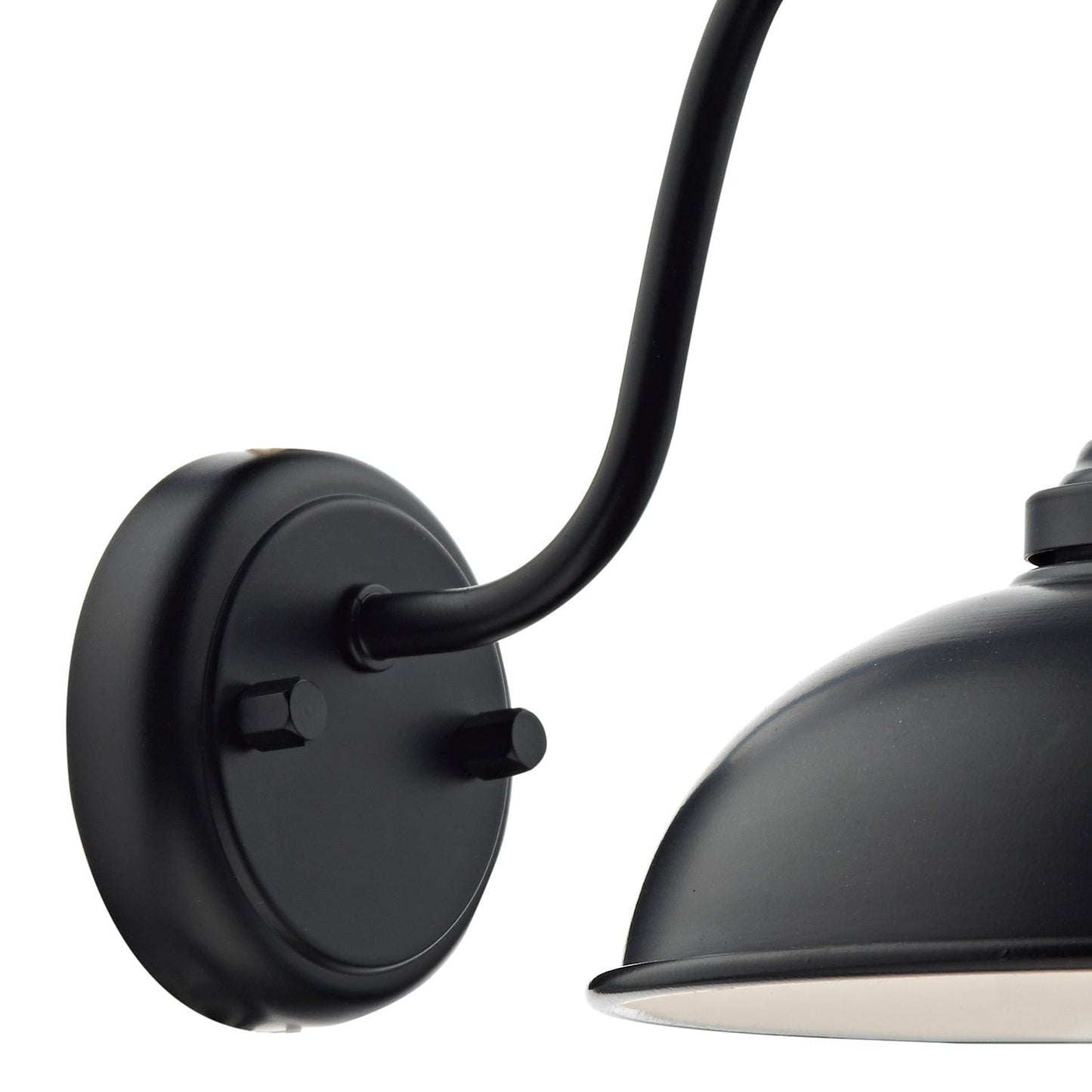 dar lighting Dynamo Outdoor Wall Light Matt Black Glass IP44 DYN0722
