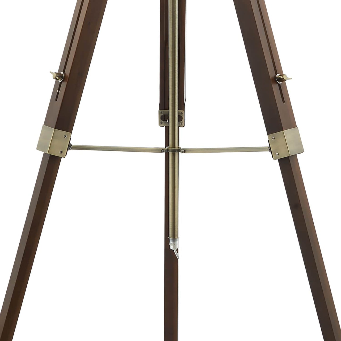 dar lighting Easel Tripod Floor Lamp Dark Wood Antique Brass Base Only EAS4947