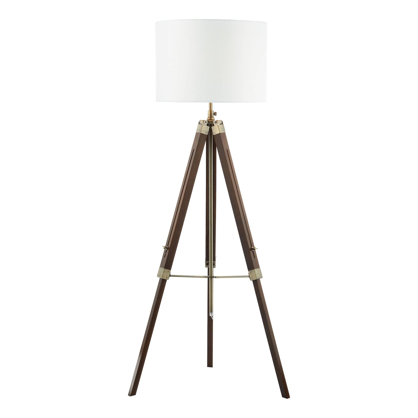 dar lighting Easel Tripod Floor Lamp Dark Wood Antique Brass Base Only EAS4947