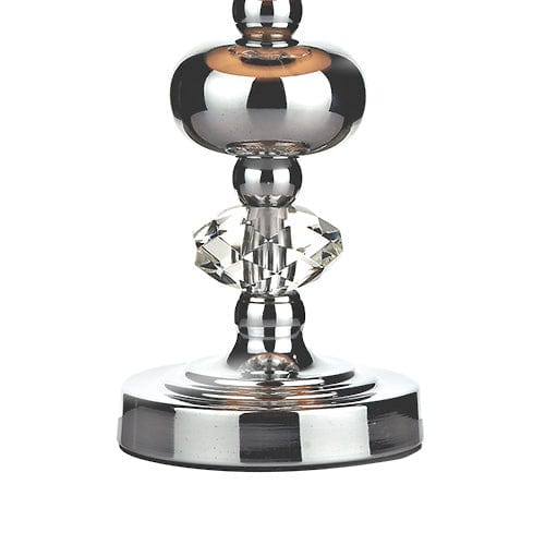 dar lighting Edith Touch Table Lamp Polished Chrome with Shade EDI4150