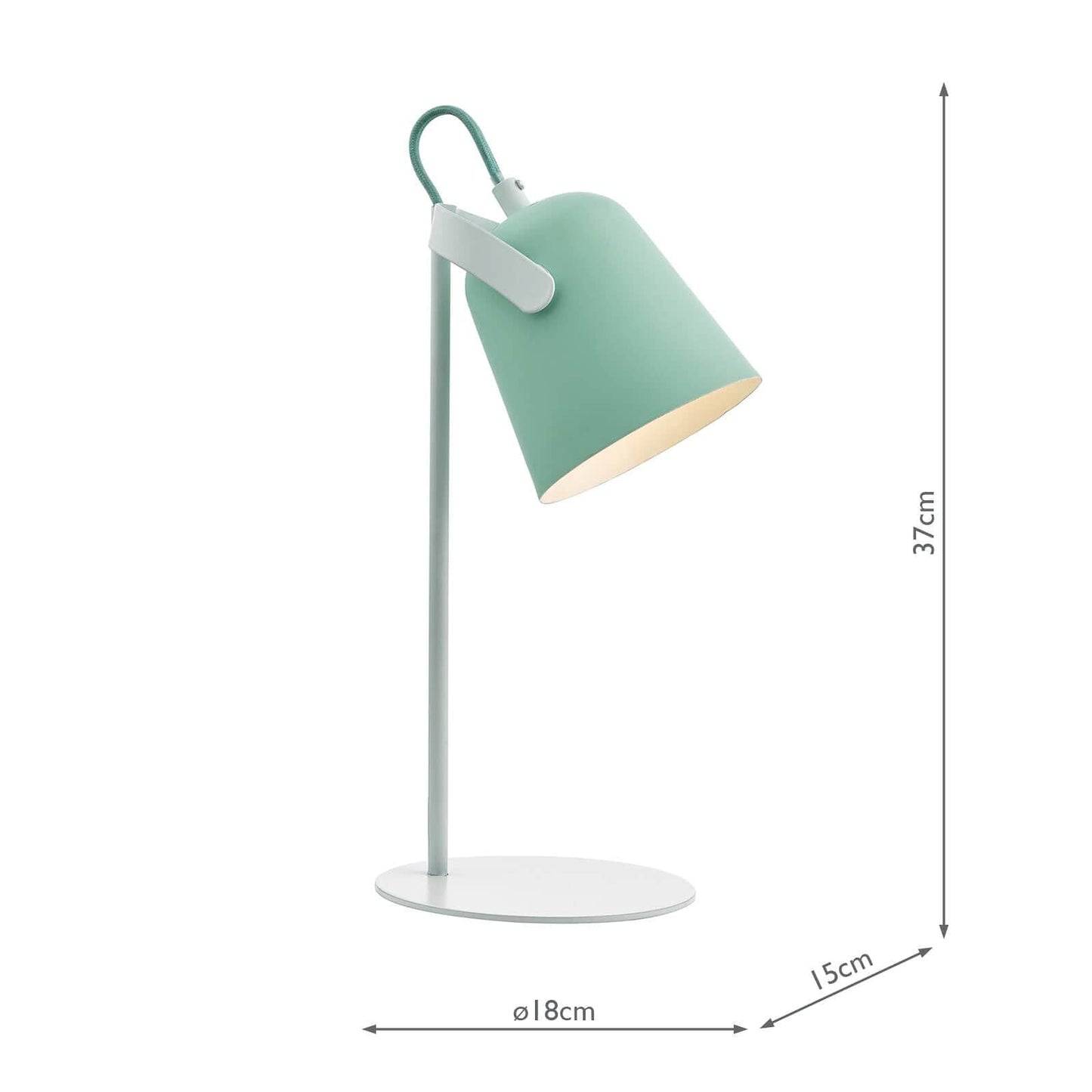 dar lighting Effie Table Lamp Pale Green and White EFF4124