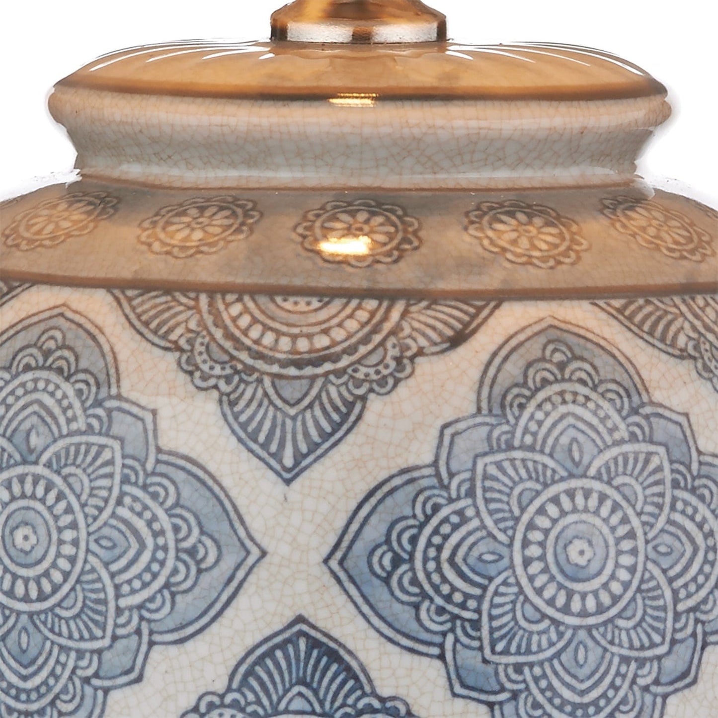dar lighting Ely Table Lamp Blue/White Base Only ELY4223