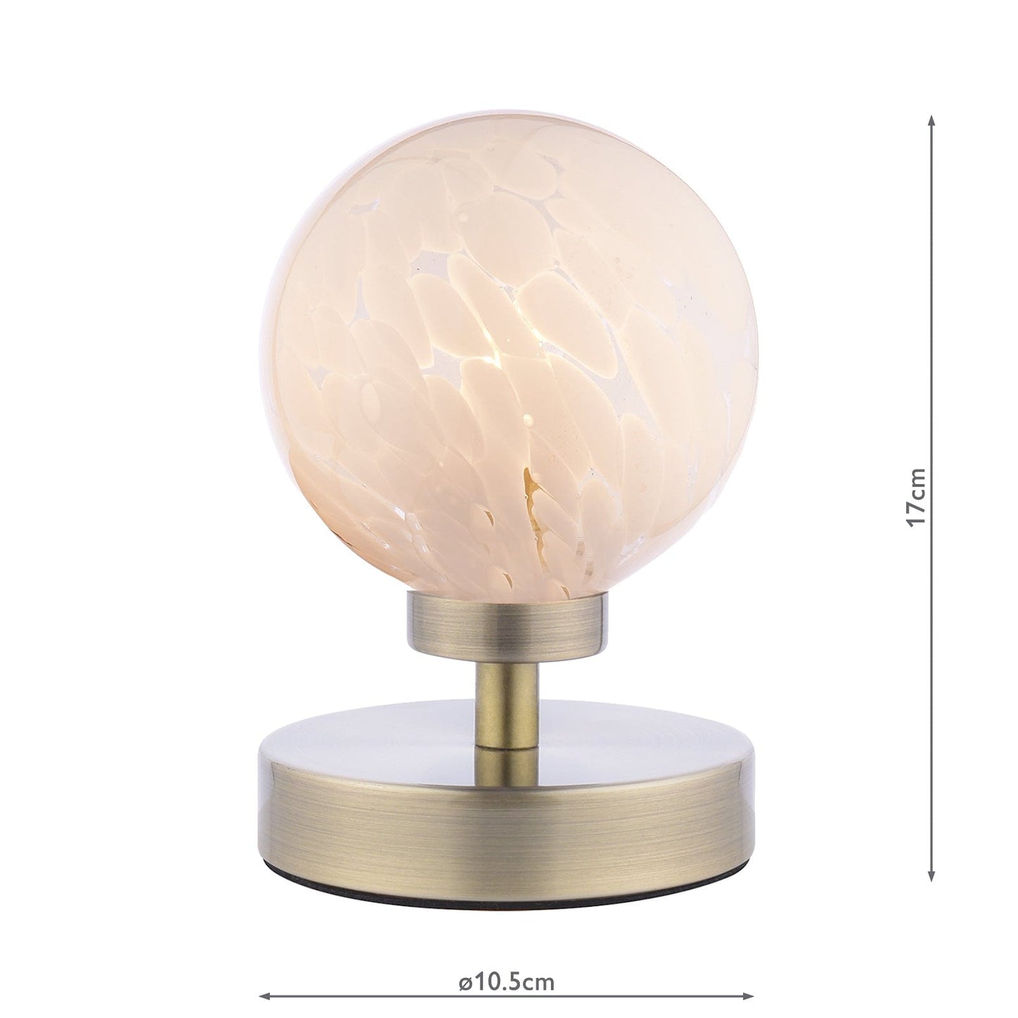 dar lighting Esben Table Lamp Antique Brass & Confetti Glass ESB4175-17