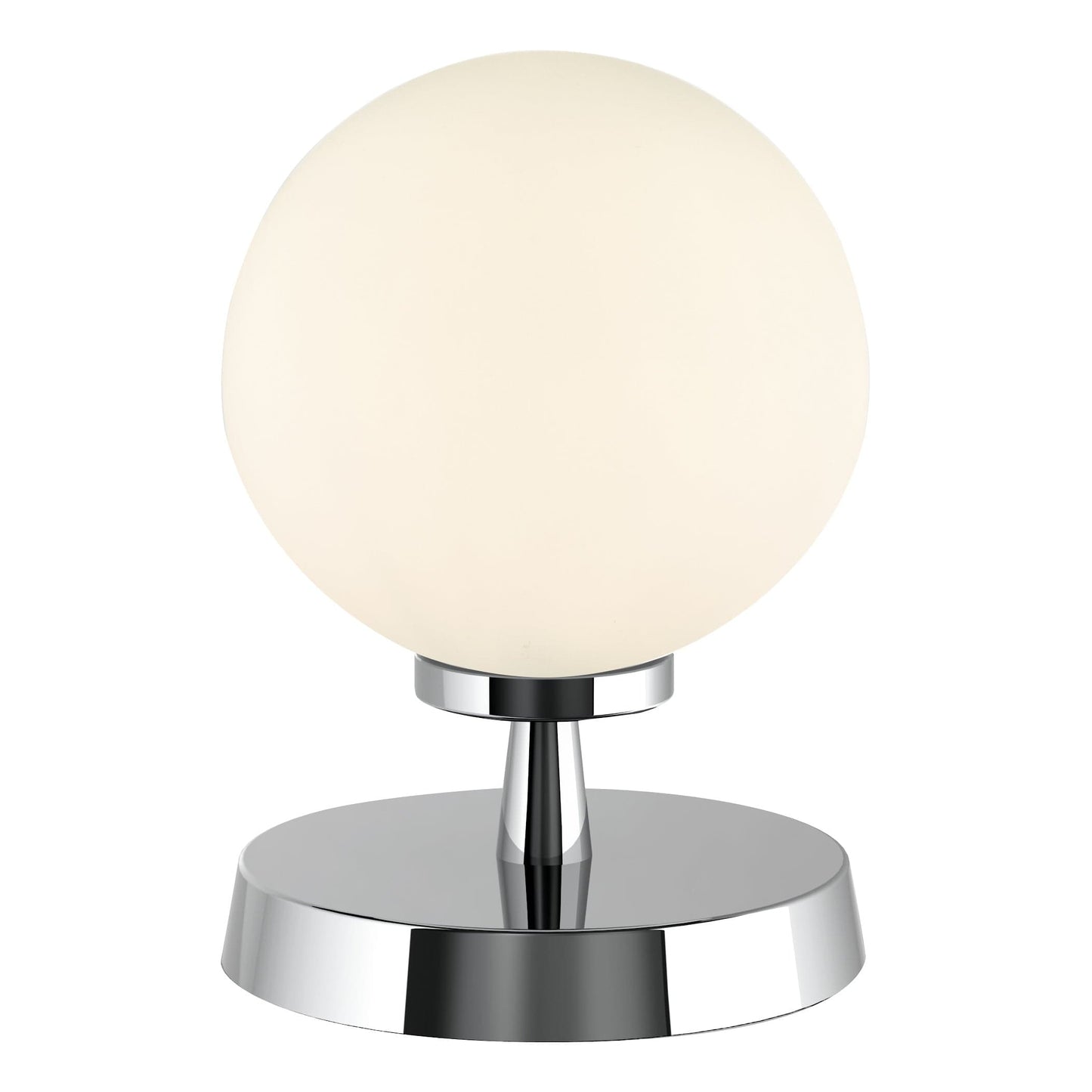 dar lighting Esben Touch Table Lamp Polished Chrome With Opal Glass ESB4150-02
