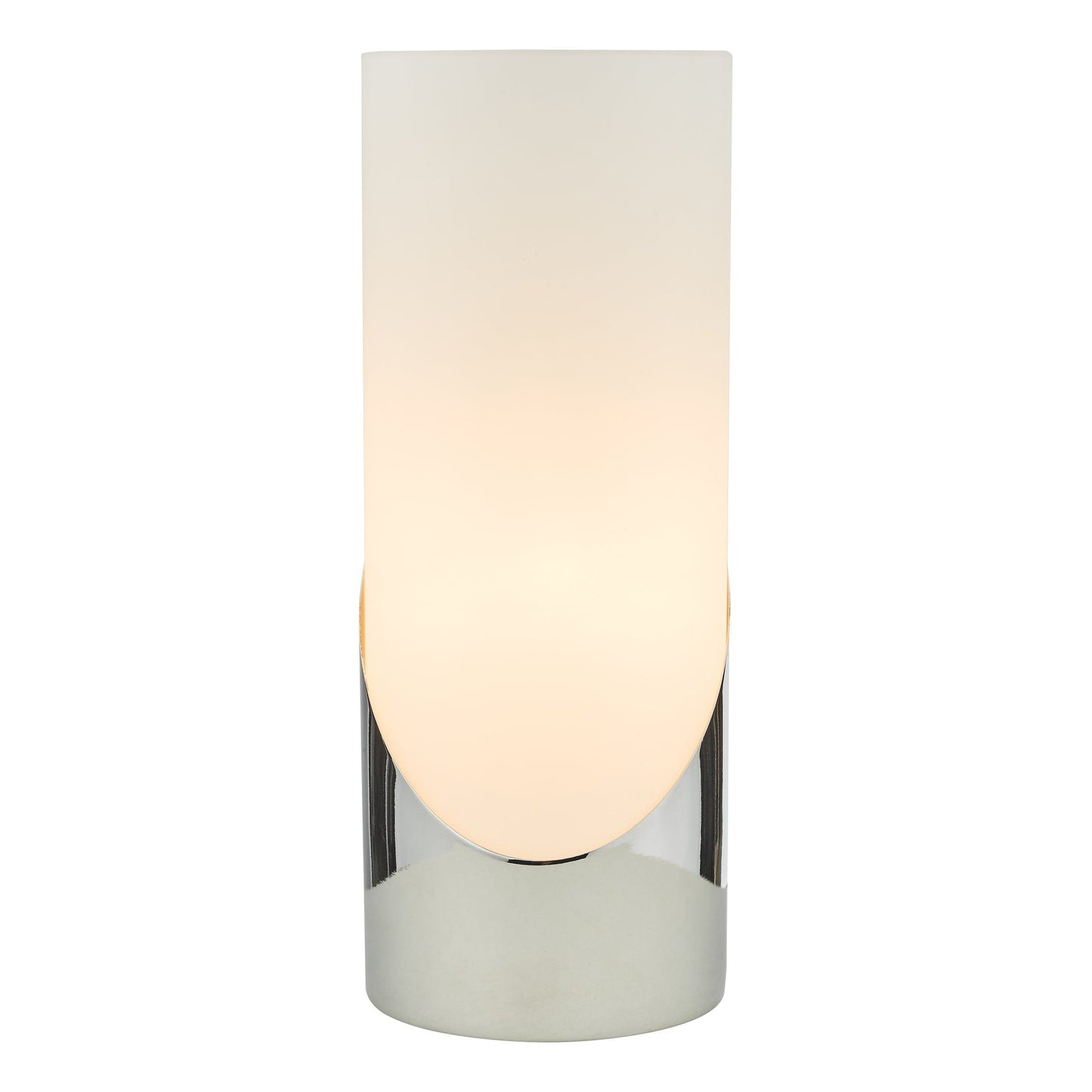 dar lighting Faris Touch Table Lamp Polished Chrome Opal Glass FAR4250