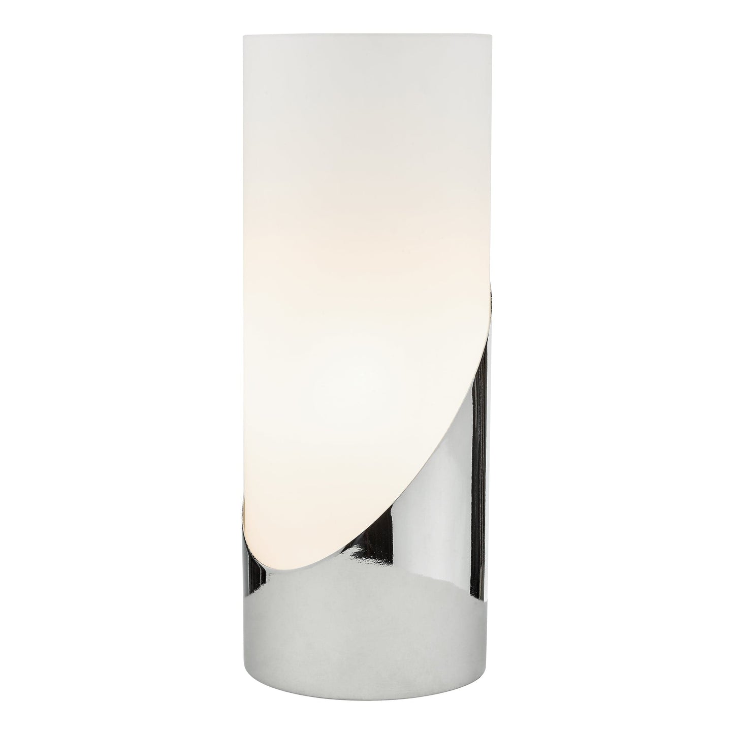 dar lighting Faris Touch Table Lamp Polished Chrome Opal Glass FAR4250