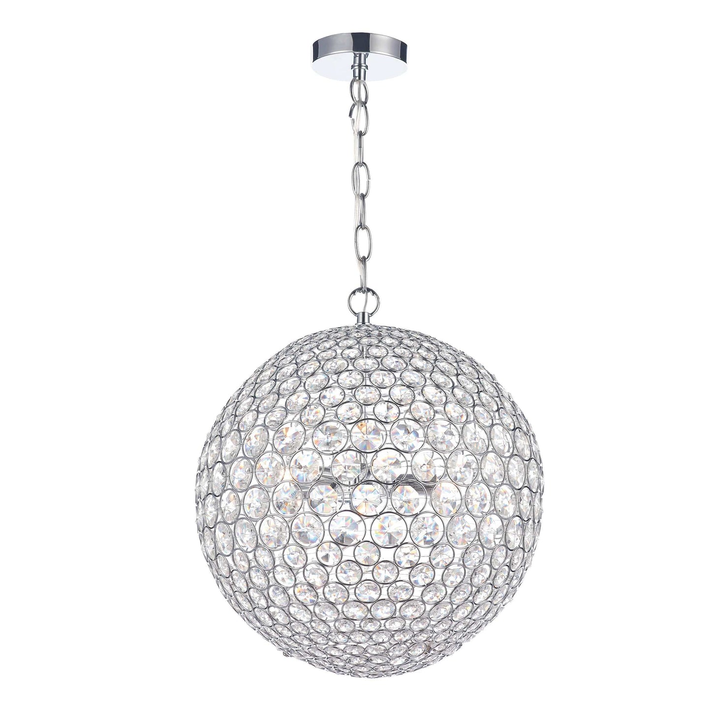 dar lighting Fiesta 5 Light 35CM Pendant Polished Chrome FIE0550