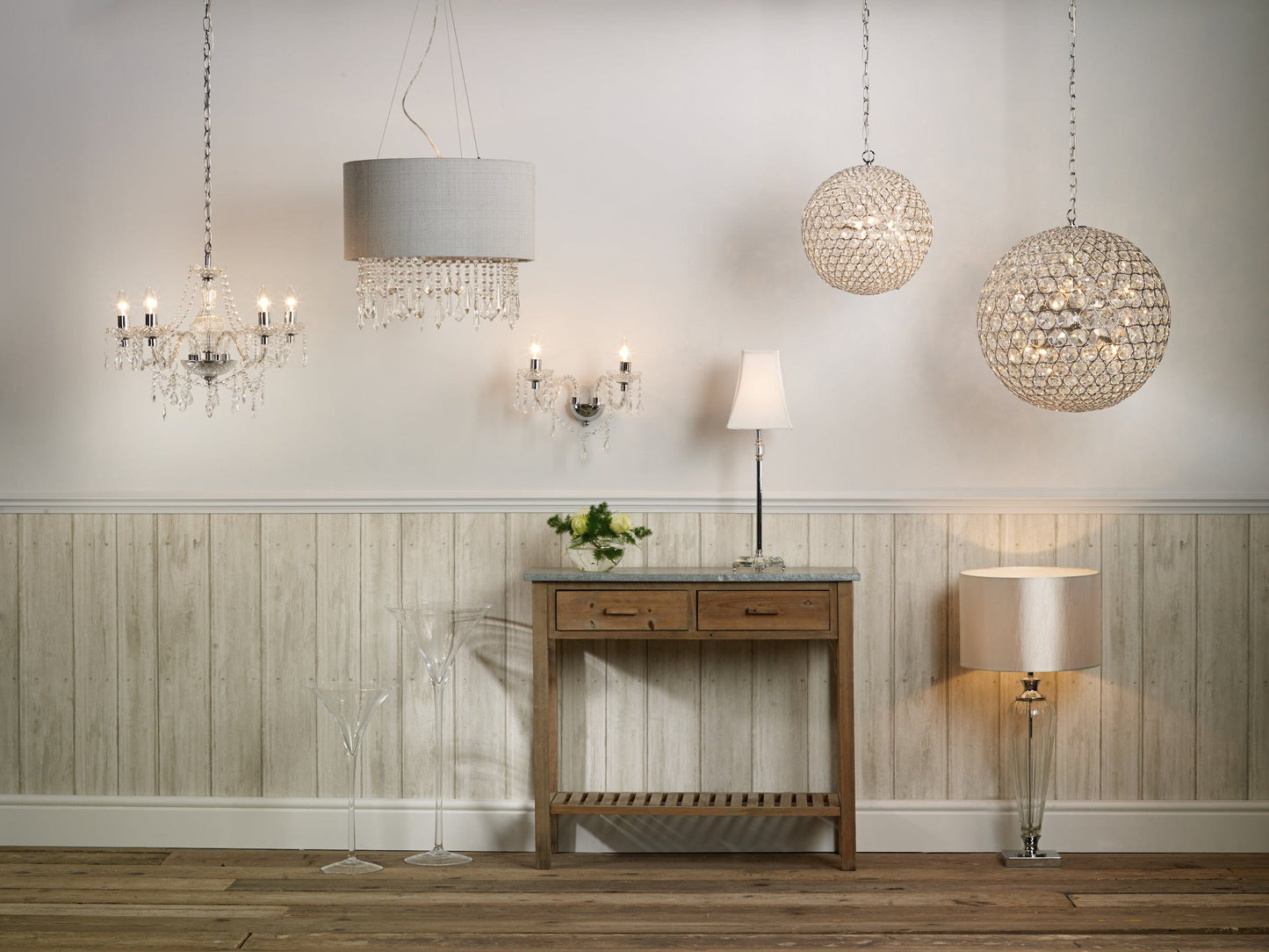 dar lighting Fiesta 8 Light 50CM Pendant Polished Chrome FIE0850