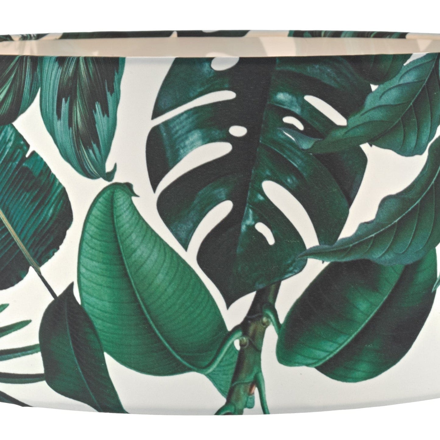 dar lighting Filip Green Leaf Print Easy Fit Shade 35cm FIL6524