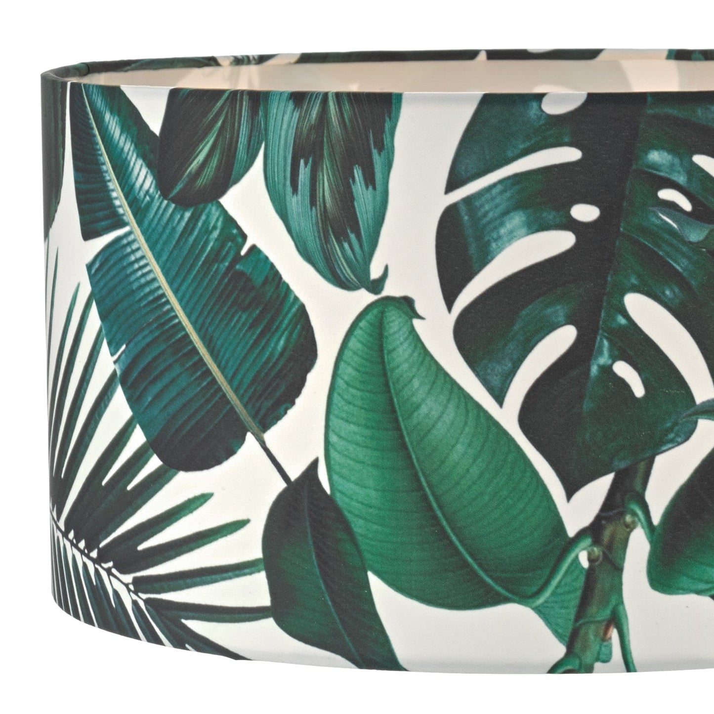 dar lighting Filip Green Leaf Print Easy Fit Shade 35cm FIL6524