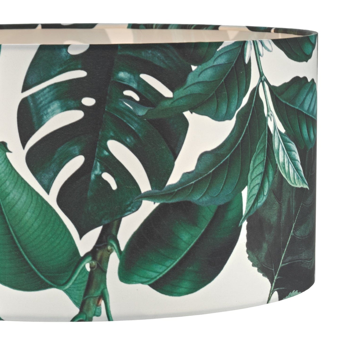 dar lighting Filip Green Leaf Print Easy Fit Shade 35cm FIL6524